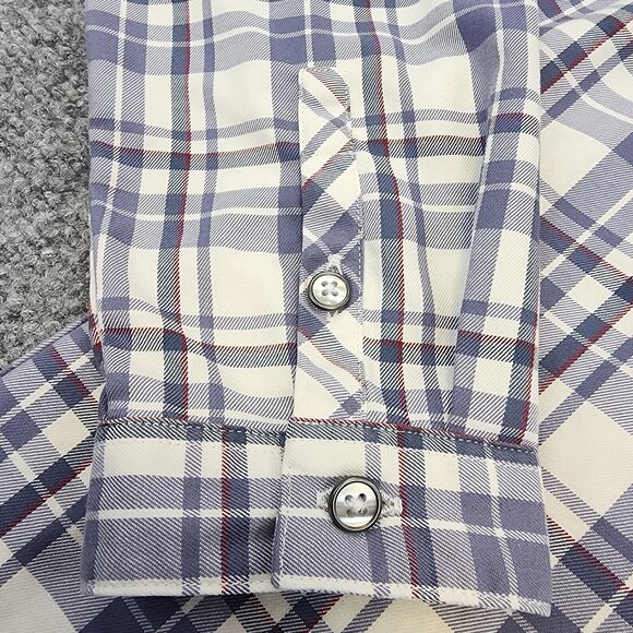 Orvis Shirt Womens 4 Plaid Long Sleeve 1/2 Button Up Top Casual Pockets Outdoor - Picture 9 of 14